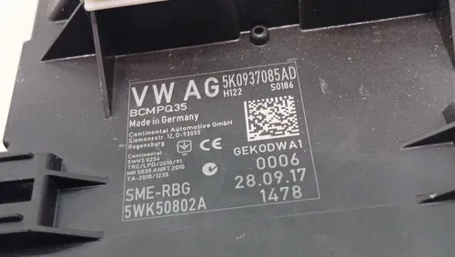 5K0937085AD Volkswagen Caddy Comfort/convenience module