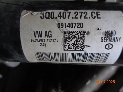 3Q0407272CE Volkswagen PASSAT B8 Front driveshaft