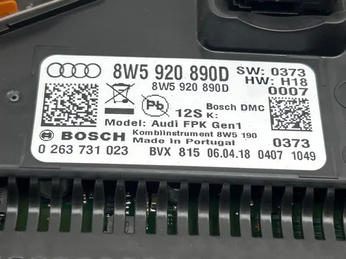 8W5920890D Audi A4 S4 B9 Speedometer (instrument cluster)