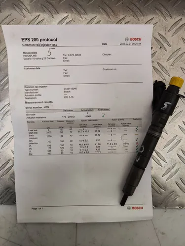 0445116046 Volvo V40 Fuel injector