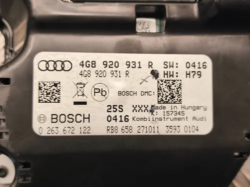 4G8920931R Audi A6 S6 C7 4G Speedometer (instrument cluster)