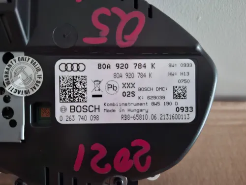 80A920784K Audi Q5 SQ5 Speedometer (instrument cluster)